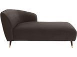 Recamiere HOME AFFAIRE "Oradea", braun, B:160cm H:78cm T:91cm, Samtoptik (100% Polyester), Sofas, Recamiere, mit eleganter Steppung auf Rückseite der Rückenlehne
