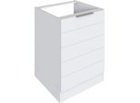 Spülenschrank KOCHSTATION "KS-Luhe", weiß (weiß matt, weiß), B:60cm H:82cm T:60cm, MDF, Schränke, Spülenschrank, 60 cm breit