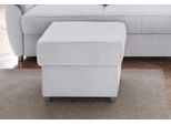 Hocker SIT & MORE "Sonoma", silber, B:58cm H:45cm T:48cm, Struktur (100% Polyester);Luxus-Microfaser ALTARA NUBUCK (100% Polyester), Hocker, Hocker, mit Stauraumfach