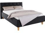 Polsterbett HOME AFFAIRE "Sunley 100", grau (anthrazit), B:163cm L:210cm, Struktur (100% Polyester);Strukturstoff (100% Polyester), Betten, Polsterbett, Kreuzsteppung, Kopfteilhöhe 102 cm, ohne oder mit Matratze/Lattenrost
