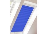 Dachfensterplissee SUNLINES "Young Style Crush", blau (blau, weiß), B:38,4cm H:53,9cm, Obermaterial: 100% Polyester, Plissees, Dachfensterplissee, mit Führungsschienen