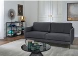 2-Sitzer "CR.450, Designsofa, Loungesofa", schwarz (signalschwarz 534, 58), B:150cm H:85cm T:95cm, NaturLEDER OSKAR (echtes Rindsleder);Chenille COCO (72% Polyester 15% Baumwolle 13% Polyacryl), CREATION BY ROLF BENZ, Sofas, 2-Sitzer, Armlehne sehr schmal, Alugussfüße in umbragrau, Breite 150 cm