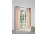 Vorhang WIRTH "Neveres" Gr. 1, beige (puder), B:135cm H:145cm, Jacquard, Baumwolle, Gardinen, Vorhang