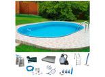 Ovalpool MY POOL BWT "PREMIUM", blau (weiß, hellblau), B:400cm H:135cm L:800cm, Schwimmbecken, Ovalpool, Höhe 135 cm, in verschiedenen Größen