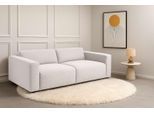 3-Sitzer HOME AFFAIRE "Noord mit Kedernaht, Breite 232 cm", beige (cream), B:232cm H:71cm T:96cm, 100% Polyester, Sofas, 3-Sitzer, Cord, Struktur, Webstoff, mit Wellenunterfederung, Massivholzrahmen