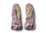Fäustlinge WHEAT "Mittens Tech", Jungen, Gr. XL, lila (lila tulips), Web, Fleece, Kunstfaser, bedruckt, geblümt, Handschuhe Fäustlinge, wasserdicht, atmungsaktiv und leicht wattiert, verschweißte Nähte