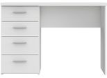 Schreibtisch FORTE "NET", weiß (weiß, weiß), B:110cm H:76,5cm T:60cm, Tische, Schreibtisch, mit 4 Schubladen, Breite 110 cm