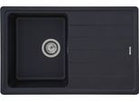 Einbauspüle RESPEKTA "COLUMBIA78X50", schwarz, B:78cm T:50cm, Verbundwerkstoff, Küchenspülen, Einbauspüle
