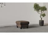 Polsterhocker HOME AFFAIRE "Varese", braun (dunkelbraun), B:77cm H:49cm T:67cm, 100% Polyester, Hocker, Polsterhocker, Kreuznaht in beige