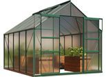 Gewächshaus VITAVIA "Mars 8300", grün (smaragdgrün), B:257cm H:231,8cm T:321cm, Gewächshäuser, Gewächshaus, Alu-Profile, 4 mm Hohlkammerplatten