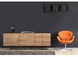 Sideboard WOODMAN "Jugend Kommode", schwarz (eichefarben, schwarz), B:180cm H:70cm T:48cm, Sideboards, Sideboard, mit Soft-Close-Funktion, Breite 180 cm, FSC