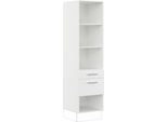 Seitenschrank IMPULS KÜCHEN "Valencia", Breite/Höhe: 50/190,7 cm, mit Soft-Close", weiß, B:50cm H:190,7cm T:57,6cm, Dekorfolie, Holzwerkstoff, Schränke, Seitenschrank, vormontiert, mit Schubkasten, mit Auszug, mit verstellbaren Fachböden