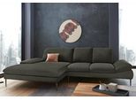 Ecksofa W.SCHILLIG "enjoy&MORE, Designsofa, bequem, zeitlos und elegant, L-Form", grün (hunter r66), B:310cm H:87cm T:185cm, Chenille-Flachgewebe R66 (85% Polyester, 15% Nylon);Longlife Xtra-Leder Z59: Glattleder mit modischer Prägung. Hautstärke 0, 9 - 1, 1 mm;Stoff S37 (100% Polyester), Sofas, Ecksofa, Sitztiefenverstellung, Füße bronze pulverbeschichtet, Breite 310 cm
