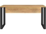 Schreibtisch GERMANIA "Adrano", schwarz (navarra, eiche, nachbildung, schwarz, schwarz, navarra, eiche, nachbildung), B:150cm H:74cm T:60cm, Tische, Schreibtisch, mit vorderer Blende, Breite 150 cm, Made in Germany
