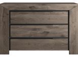 Kombikommode GAMI "Kommode 3 Schubladen", braun (eiche braun), B:123cm H:80cm T:45cm, Holzwerkstoff, Sideboards, Kombikommode, In 2 Farben erhältlich