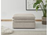 Hocker HOME AFFAIRE "PIAGGE", beige (hellbeige), Webvelours, Hocker, Hocker, Hochwertiger Cord, passend zum Loveseat PIAGGE