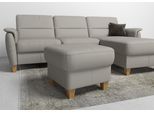 Polsterhocker HOME AFFAIRE "Palmera, B: 58 cm", grau (lightgrau), B:58cm H:48cm T:58cm, Luxus-Microfaser (100% Polyester);Struktur (100% Polyester);Luxus-Microfaser in Lederoptik (100% Polyester), Hocker, Polsterhocker, mit Stauraum, Federkern