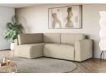 Ecksofa OTTO HOME "Zacharia wahlweise Schlafsofa mit Bettkasten, B/T/H 250/166/86 cm", grau (taupe), B:250cm H:86cm T:166cm, 100% Polyester, Sofas, Ecksofa, L-Form mit Wellenunterfederung, Ottomane rechts oder links bestellbar
