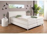 Boxspringbett HOME AFFAIRE "Coloma" erhältlich in H2, H3 oder H4 inkl. Topper", beige (creme, natur), B:187cm L:215cm, Komplettbetten, Boxspringbett, in H2, H3 oder H4 erhältlich