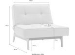 Sessel INNOVATION LIVING ™ "Splitback Designsessel, 3-fach verstellbarer Rückenlehne, Breite 90cm", blau (lightblau), B:90cm H:79cm T:95cm, Strukturstoff fein »Soft« (100% Polyester);Strukturstoff grob »MIXED DANCE« (100% Polyester);Strukturstoff weich »Coastal« (100% Polyester);Webstoff fein »FLASHTEX« (100% Polyester);Samtstoff »Velvet« (100% Polyester), Sessel, Sessel, mit Eik Beine, in skandin