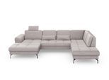 Wohnlandschaft SIT & MORE "Bendigo U-Form", beige (sand), B:332cm H:87cm T:226cm, Sofas, Wohnlandschaft, inklusive Sitztiefenverstellung, Bodenfreiheit 15 cm, in 2 Fußfarben