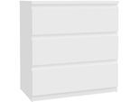 Kommode FORTE "EDMORE", weiß, B:77,2cm H:79,8cm T:42,2cm, Sideboards, Kommode, Kommode, Breite ca. 78 cm