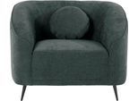 Sessel HOME AFFAIRE "Ashly", grün (dunkelgrün), B:100cm H:81cm T:80cm, 100% Polyester, Sessel, Sessel, in 3 Bezugsvarianten, Bouclé, Samtoptik und Struktur weich.