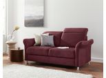 2,5-Sitzer SIT & MORE "Darwin", rot (bordeaux), B:179cm T:96cm, Sofas, 2 5-Sitzer, inklusive Federkern, wahlweise mit Kopfteilverstellung