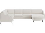 Wohnlandschaft SIT & MORE "Soul U-Form", weiß, B:372cm H:90cm T:227cm, 100% Polyester, Sofas, Wohnlandschaft, wahlweise mit Bettfunktion und Schubkasten
