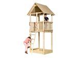 Spielturm WEKA "Tabaluga Drachenturm mit Satteldach", beige (natur), Spieltürme, KinderB:150cm H:331cm T:165cm, Holzwerkstoff, Spielturm, BxTxH: 150x165x331 cm, B:150cm H:331cm T:165cm