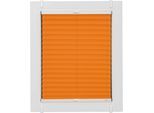 Plissee SUNLINES "One Size Style Crepe", orange (orange, weiß, weiß), B:75cm H:130cm, Obermaterial: 85% Polyester, 15% sonstige Fasern, Plissees, Plissee, Zubehörfarbe weiß, zum Klemmen
