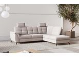 Ecksofa SIT & MORE "Zora", grau (elefant), B:244cm H:92cm T:212cm, 100% Polyester, Sofas, Ecksofa, wahlweise mit Bettfunktion und Bettkasten