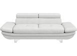 2-Sitzer COTTA "Enterprise", weiß (altweiß), B:218cm H:91cm T:104cm, Softlux-Kunstleder;Luxus-Kunstleder, Sofas, 2-Sitzer, Big-Sofa, mit Armteilverstellung & Kopfteilverstellung
