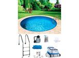 Rundpool MY POOL BWT "POWER", weiß, H:150cm Ø:400cm, Schwimmbecken, Rundpool, inkl. Poolroboter POWER ONE4ALL