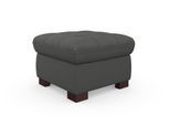 Hocker SIT & MORE "Luxor", grau (graphite), B:60cm H:41cm T:60cm, Luxus-Microfaser ALTARA NUBUCK (100% Polyester);Soft clean (98% Polyester, 2% Polyamid);Struktur fein (100% Polyester), Hocker, Hocker, auch erhältlich in dem besonders leicht mit Wasser zu reinigen
