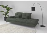 Recamiere SIT & MORE "Amica, inkl. Sitztiefenverstellung und Armteilverstellung", grün (jungle), B:231cm H:90cm T:122cm, 90% Polyester, 10% Polyamid, Sofas, Recamiere, wahlweise mit Kopfteilverstellung und Stauraum