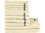 Handtuch Set ROSS "Sinfonie", beige (natur), Frottier, Frottier, Obermaterial: 100% Baumwolle, Handtuch-Sets, Handtuch Set, beinhaltet Gästetücher, Handtücher und Badetücher