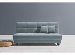 Schlafsofa ELL + ELL "Tilda", blau (hellblau), B:185cm H:90cm T:100cm, 100% Polyester, Sofas, Schlafsofa, Breite 185 cm, inkl. 2 Zierkissen