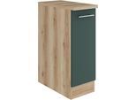 Apothekerschrank OPTIFIT "Bella", grün (steingrün, wildeiche, wildeiche), B:30cm H:84,8cm T:60cm, Holzwerkstoff, Schränke, Apothekerschrank, Breite/Höhe 30/84,8 cm, Anbau-und Unterbau möglich