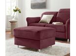 Stauraumhocker SIT & MORE "Darwin", rot (bordeaux), B:64cm H:46cm T:76cm, Hocker, Stauraumhocker, inklusive Federkern und Stauraum