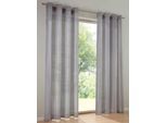 Gardine HEINE HOME Gr. 1, grau (silbergrau), B:140cm H:145cm, Polyester, Gardinen, Gardine