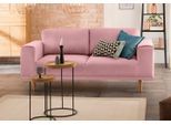 2-Sitzer HOME AFFAIRE "Lasse", rosa (rosé), B:198cm H:84cm T:89cm, Filzoptik (100% Polyester);Luxus-Microfaser (100% Polyester);Struktur fein( 100% Polyester), Sofas, 2-Sitzer, im scandinavischem Stil mit Holzfüßen
