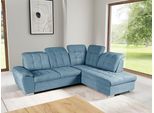 Ecksofa WERK2 "Brindisi, Multifunktion, bequem & komfortabel, Breite 263cm, L-Form", blau (hellblau), B:263cm H:105cm T:212cm, 95% Polyester, 5% Nylon, Sofas, Ecksofa, mit verstellbaren Kopfteilen, Bettfunktion & Bettkasten