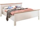 Bettgestell SCHLAFKONTOR "Jasmin II", braun (anderson pine, abgesetzt artisan eiche), B:205cm H:98cm L:215cm, Betten, Bettgestell, im Landhausstil