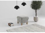 Polsterhocker HOME AFFAIRE "Glendale", grau (hellgrau), B:58cm H:48cm T:58cm, 100% Polyester, Hocker, Polsterhocker, mit Stauraum