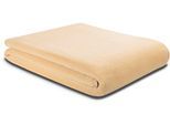 Wohndecke BIEDERLACK "Wool Feel im Pelz-Look", braun (camel), B:150cm L:200cm, Polyester, Wohndecken, Wohndecke, mit gektteltem Zierstich