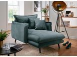Loveseat HOME AFFAIRE "Lazio", blau (ocean), B:111cm H:101cm T:167cm, 100% Polyester, Sessel, Loveseat, moderner Sessel mit einer bequemen Polsterung, 2 Stk. Zierkissen