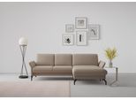 Ecksofa SIT & MORE "Fashion L-Form", grau (taupe), B:253cm H:84cm T:165cm, Sofas, Ecksofa, wahlweise mit Kopfteilverstellung und Vorziehsitz, motorisch