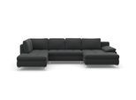 Wohnlandschaft SIT & MORE "Latigo U-Form", grau (anthrazit), B:326cm T:201cm, Sofas, Wohnlandschaft, mit Recamiere, wahlweise mit Bettfunktion und Bettkasten