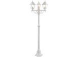 Außen-Stehlampe BRILLIANT "Nissie", weiß, H:200cm Ø:58cm, Leuchten, Außen-Stehlampe, Außenstandleuchte 3flg